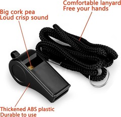 Whistle with Lanyard, Loud Crisp Sound Plastic Sports Whistles for Coaches,