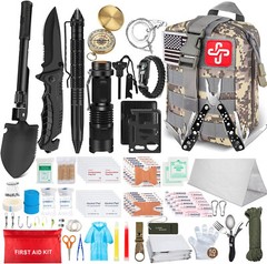 Emergency Survival Kit and First Aid Kit 238Pcs Professional Survival Gear Tools