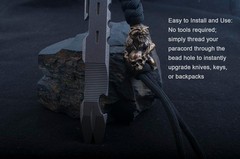Bear Paracord Beads with Hole, Suitable for Survival Knife Lanyard, Keychains, Z