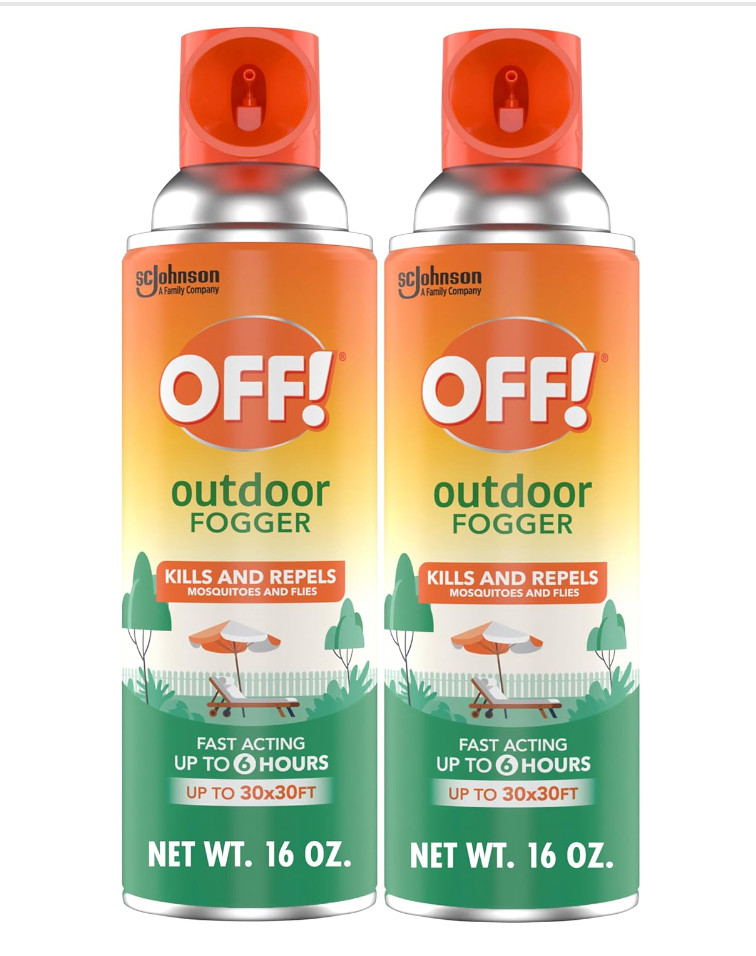 2 Pack OFF! Outdoor Insect & Mosquito Repellent Fogger, Backyard Pretreat 16 oz