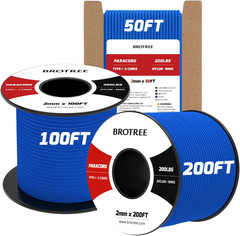 2Mm Paracord 3 Strands 100Ft Parachute Cord on Spool – 100% Nylon Type
