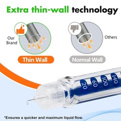 Sterile Ultra-Thin Wall 31G 8mm 5/16″ Universal Fit Pen Tips Set 16 Pack