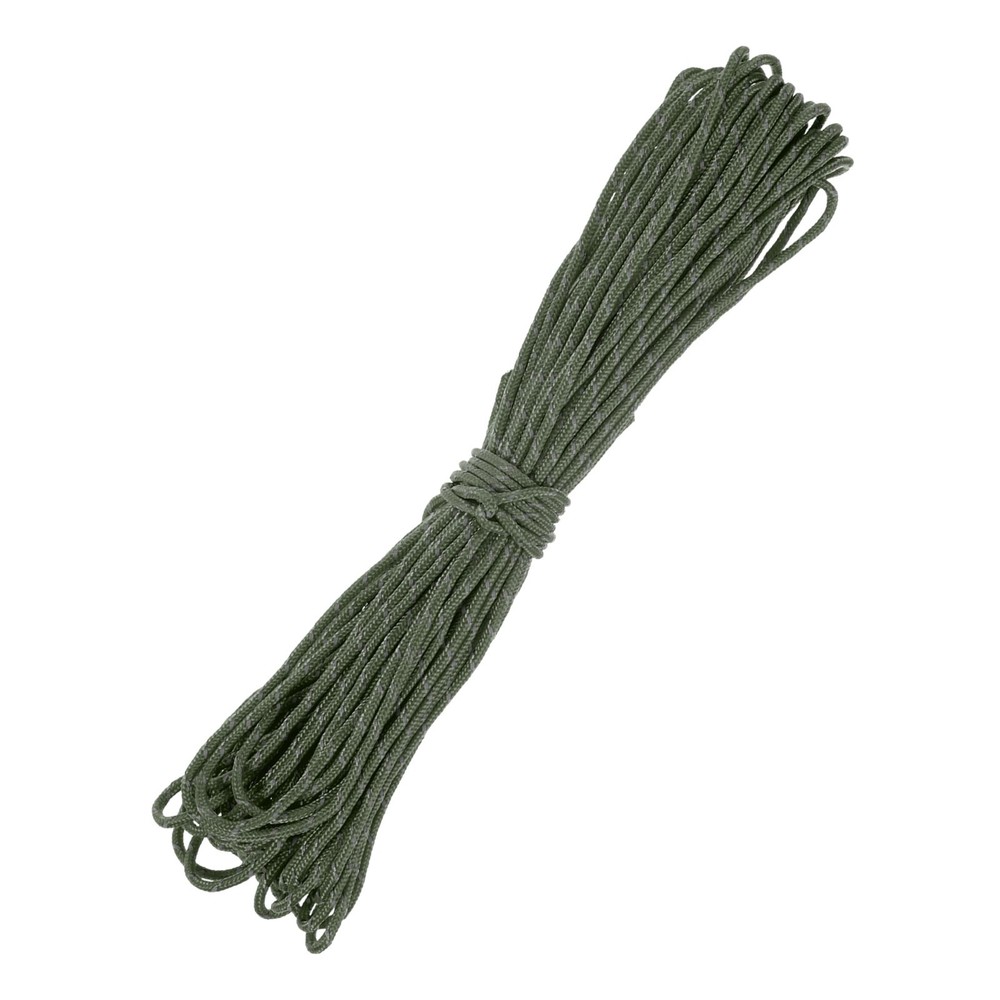 1PCS Paracord Rope 3 Braids 2mm 66FT Reflective Camping, Dark Green