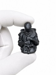 Knight Helmet Lanyard Bead Black Color EDC Paracord Knife Charm Pendant