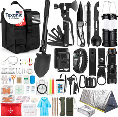 Survival Kit, 250Pcs Survival Gear First Aid Kit with Molle System Compatible Ba