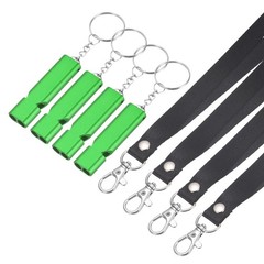 Emergency Whistle, 4 Pcs & Green – Fitting for (Outdoor Camping/Hiking)