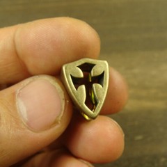 Brass “Cross” knife Lanyard Bead Paracord beads crafted for EDC gear XLH039