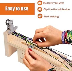 Restynic Paracord Jig Bracelet Maker, Wooden Jig Bracelet Maker with 4 Clips – A