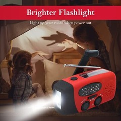 Storm Safe Emergency AM/FM/NOAA Weather Band Radio With Solar Flash Light