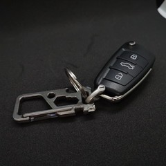 Titanium Carabiner Clip for Keys,Multifunctional EDC Keychain with Keyring,Ba…