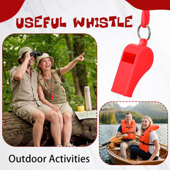 Whistle for Adults with Lanyard Plastic Safety Emergency Whistle Survival Loud f