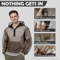 No-See-Um Mesh Mosquito Jacket for Outdoor, Multiple Sizes to Fit Everyone St…