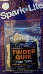Tinder Quik Spark Lite Fire Starter Tabs Camping Survival Emergency Kits