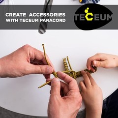 TECEUM Paracord Type III 550 Black –100 ft – 4mm – Tactical 100 ft,
