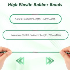 JIYIN 5 Pcs 96 Gallon Trash Can Rubber Bands, Black, Gray, Blue, White, Green