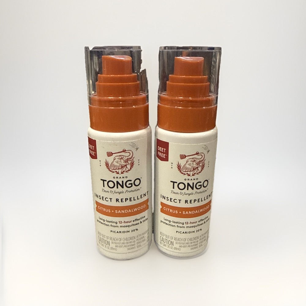 (2X) Grand Tongo Citrus Sandalwood Insect Mosquito Repellent Bug Spray 3 oz New
