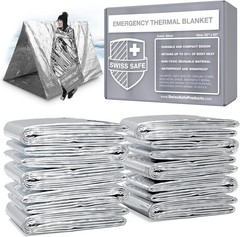 25 Pack Emergency Mylar Thermal Blankets – Lightweight, Waterproof & Insulated