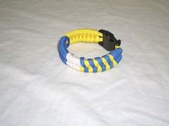 Paracord Survival Bracelet Overwatch Boston Uprising Colors Blue Yellow White