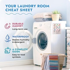 Laundry Cheat Sheet for Stain Removal – 1 Count (Pack of 1), Multi Color