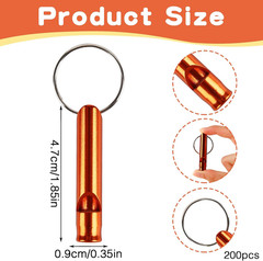200 Pcs Emergency Whistles with Keychains, Bulk Whistles Emergency Whistle Bulk
