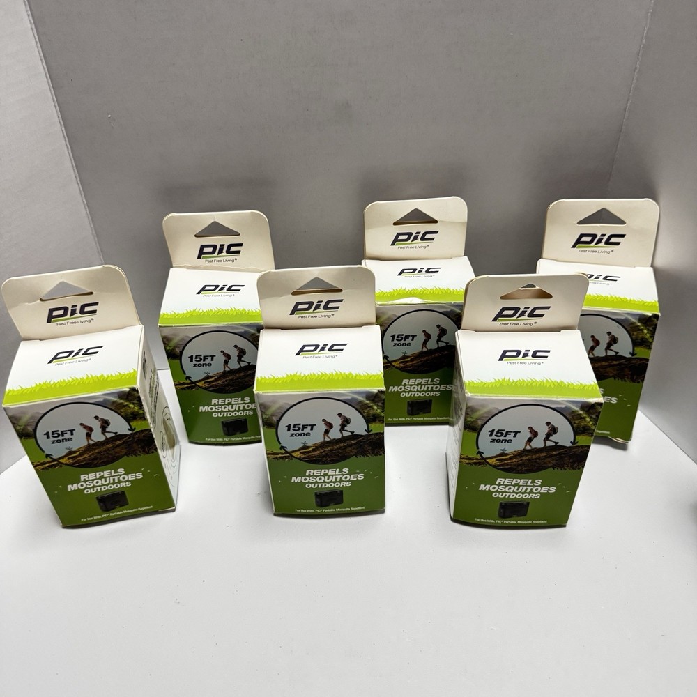 PIC Mosquito Botanical Repellent​ 60 Hour REFILL Set Of 6 REFILLS in 6 New Boxes