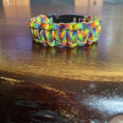 Rainbow Paracord Bracelet Small