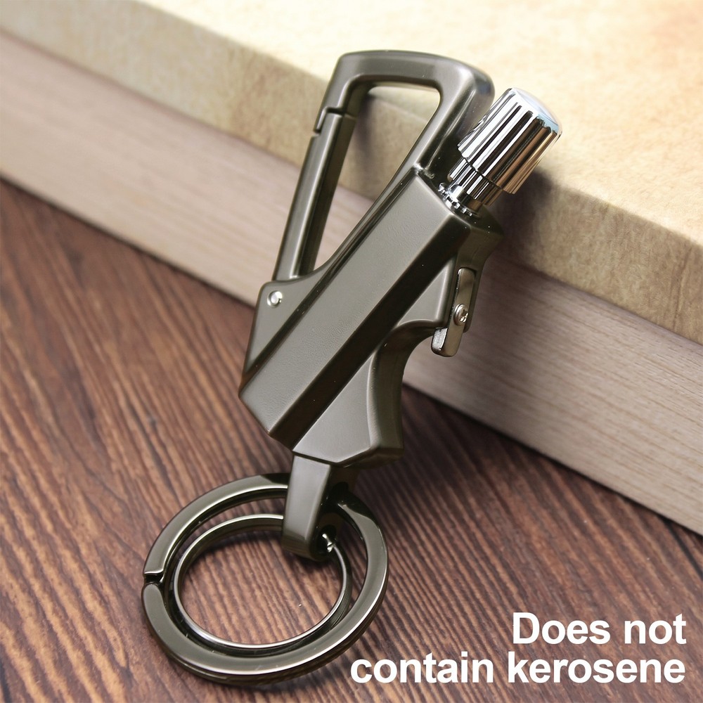 Permanent Match Infinity Lighter w/ Multitool Keychain 2 in 1 Lighter Pipe Metal