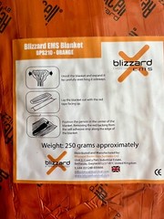 Blizzard EMS Blanket Flat Pack Reflexcell Hypothermia Prevention Trauma Care
