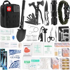 320 PCS Survival Kit, First Aid Gear for Men Dad, Camping Hiking Car Home