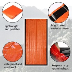 2x Emergency Blanket Thermal Sleeping Bag Waterproof Outdoor Survival Tent Light