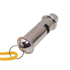 1 Pcs Metal Silver Multi Function Pendant Whistle plus Nylon Rope Coach Referee