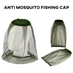 2× Anti-Mosquito Net Hat Mesh Insect Protection Face Mask Hiking Fishing Camping