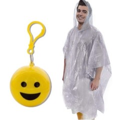 Emergency Rain Poncho set of 2 – 1 Sunglasses & 1 Smiley Emoji w/Key chain 