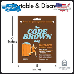 Code Brown Portable Emergency Bathroom Hygiene Kit for Outdoor Activities
