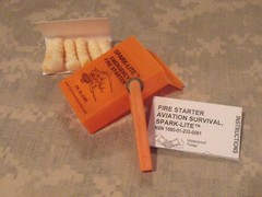 Spark-Lite Aviation/Military Survival Fire Starter Kit, Orange HO