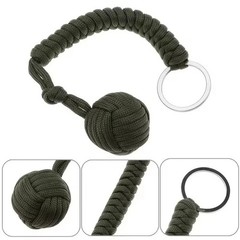 Paracord Monkey Fist Style Keychain Outdoor Hiking Accessory