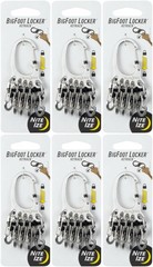 Nite Ize BigFoot Locker Stainless Steel KeyRack – Stainless (6-Pack)