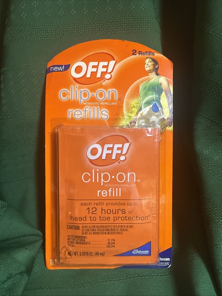 OFF! Clip On Mosquito Repellent Refills 12 Hour 1pk of 2 NOS NIP