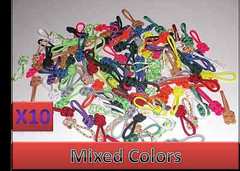 10 Lot 550 Paracord Zipper Pull / KeyChains ~2.5″ – Mixed Colors (Qty-10 pulls)
