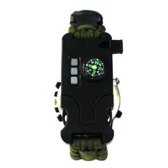 Outdoor camping survival paracord watch – Multi-function compass survival