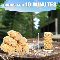 Shwuevei 65 pcs Fire Starter – Natural Starters for 65 pieces, Wood