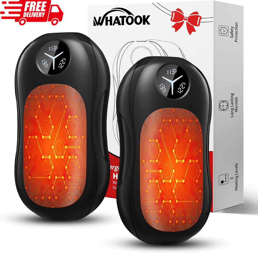 2-in-1 Magnetic Hand Warmers Rechargeable Electric Portable Pocket Heater USB