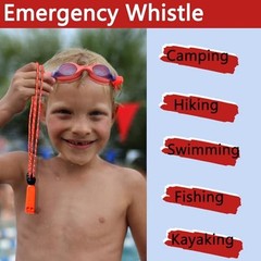 Emergency Whistle, 120db Safety Whistle Survival Shrill Loud for Camping Orange