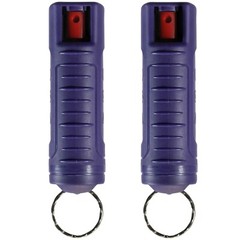 2 Police Magnum pepper spray .50oz purple molded keychain defense protection