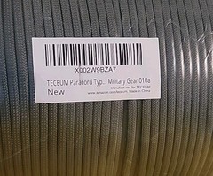 TECEUM Paracord Type IV 750 lb Green 010a – 1000 ft – 4mm – 100% Nylon Strong