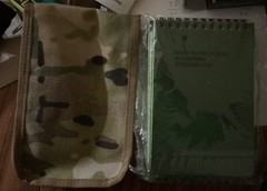 US Military «Waterproof Notebook » 4″x6″ Desert Camo, nylon, Pen/Storage Pocket