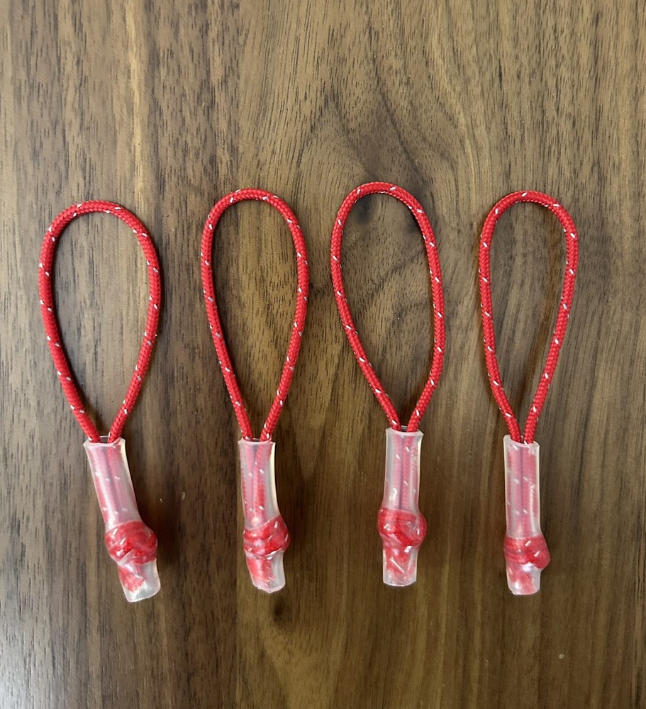 Elite Zipper Pulls (Set of 4) replacement for Nike Bag – Paracord Dredz – Red