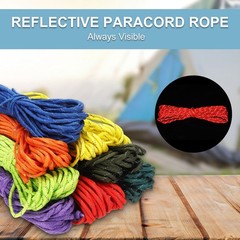 Reflective Fluorescent Paracord Rope 4mm 49 ft for Camping (Orange)