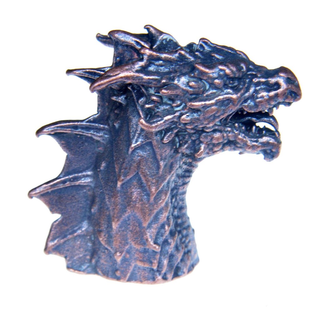 Beast Dragon Head Copper Pendants Rope Paracord Bead EDC DIY Lanyard Accessories