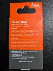 Survive Outdoors Longer 01400006 Tinder Quik White 12 Pack fire starting tinder